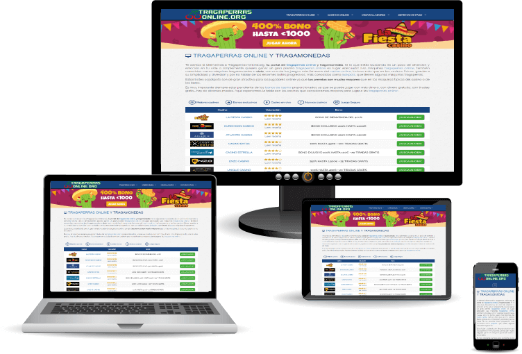 Tragaperras online en diferentes dispositivos