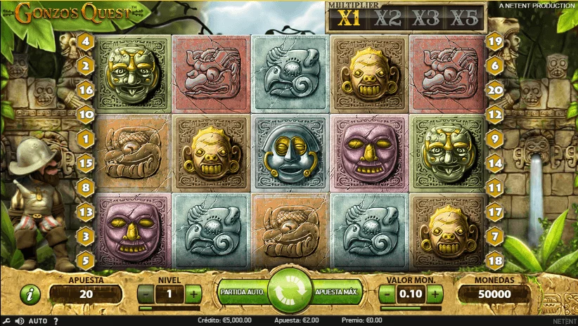 gonzos quest tragaperras