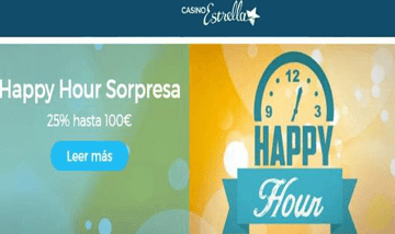 Bonos Happy Hour Casino Estrella hasta del 25% por depòsito