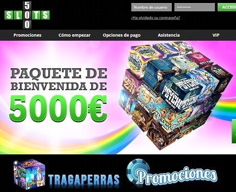 slots 500 bono