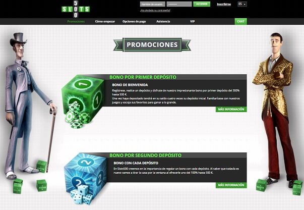 slots 500 promociones