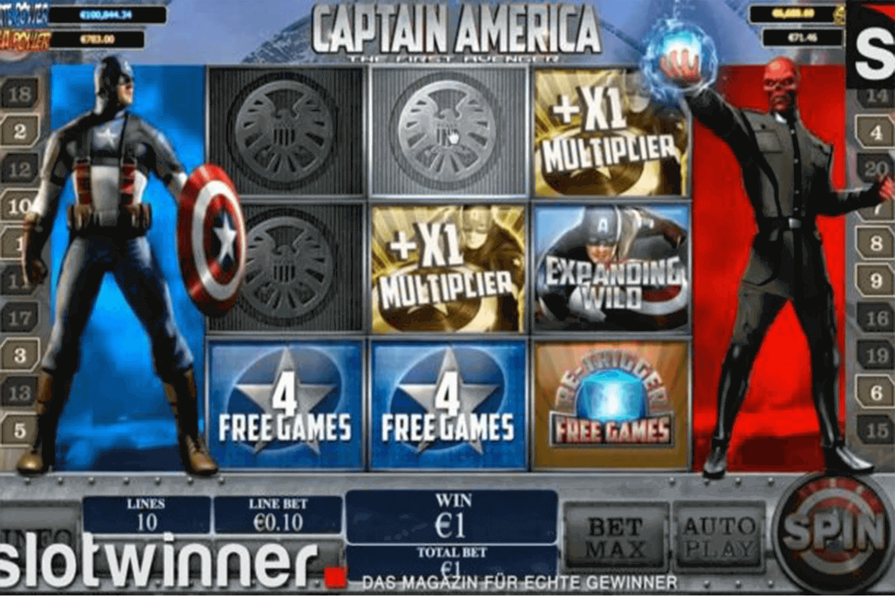 tragaperras online capitan america lanzamiento 2018