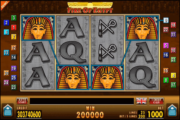 tragaperras Fire of Egypt