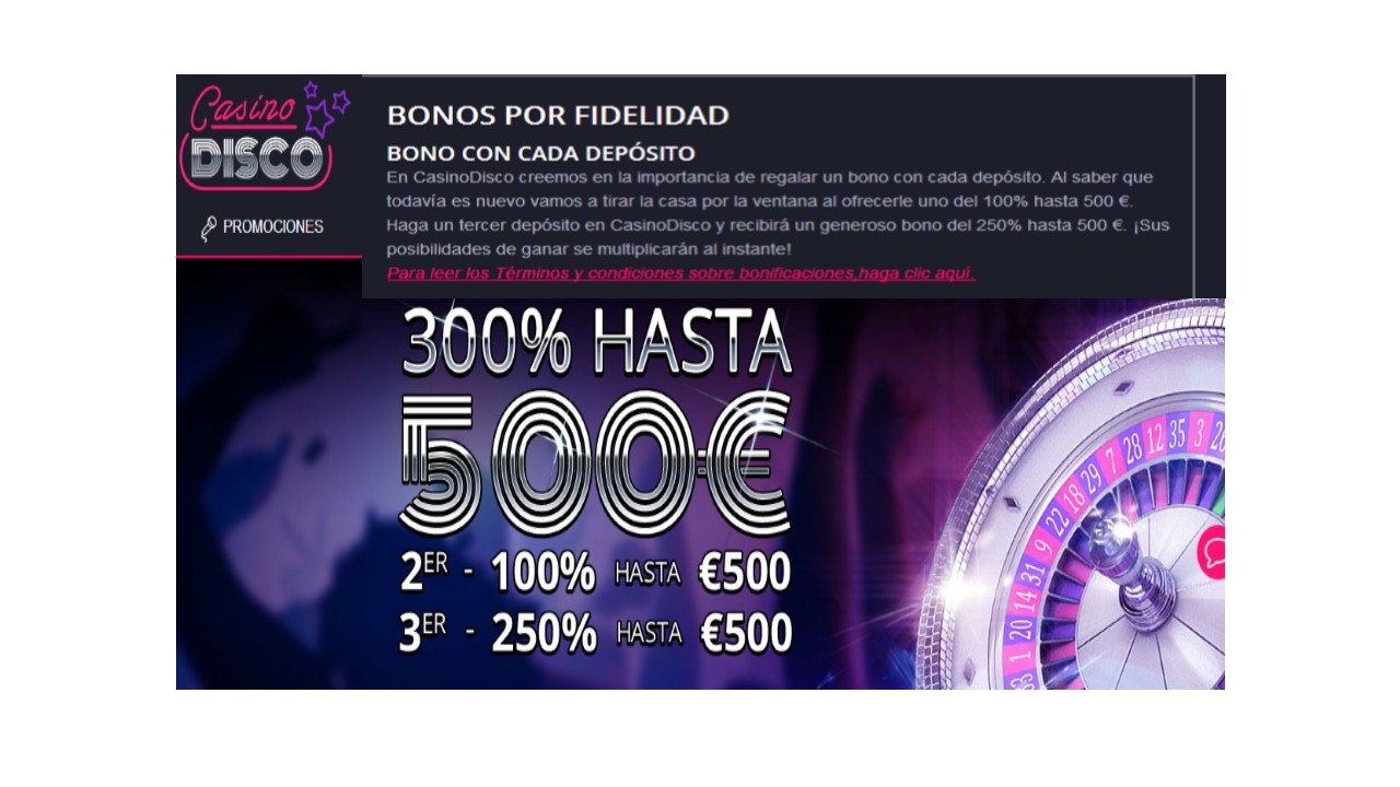 Fantástico bono de fidelidad Casino Disco