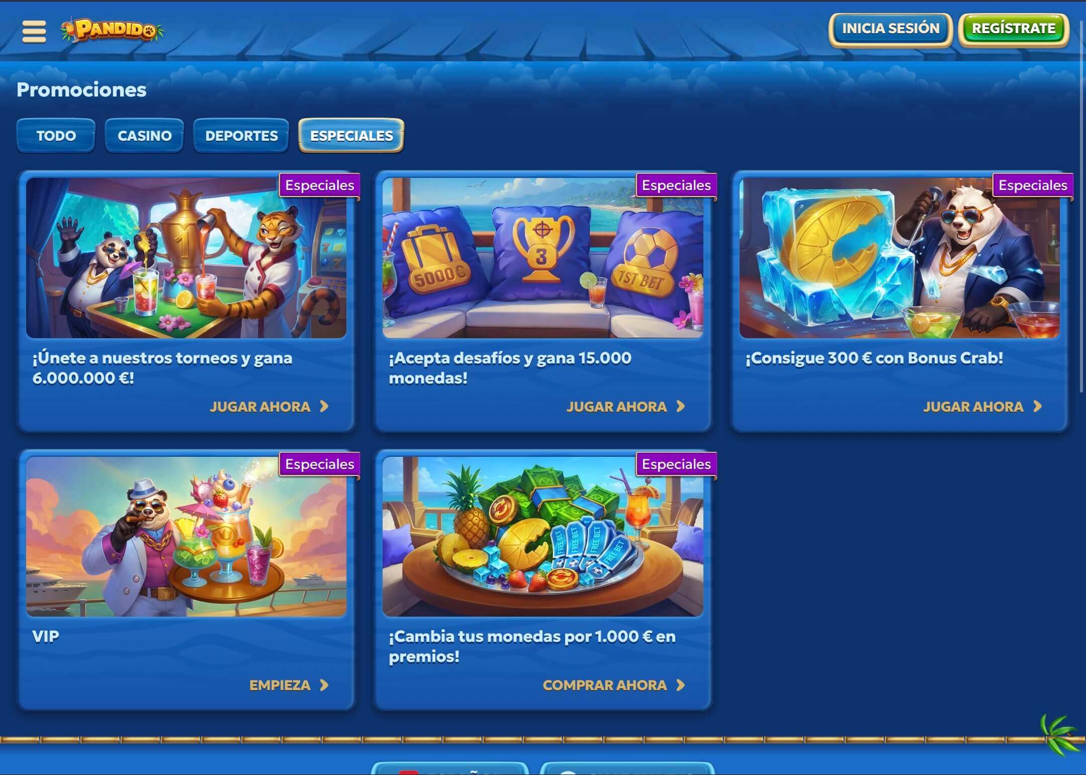 pandido casino promociones especiales